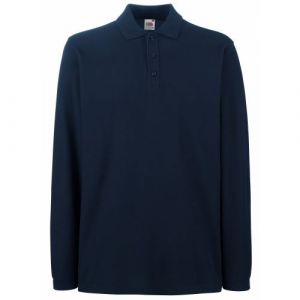 Fruit Of The Loom - Polo à manches longues - Homme (S) (Bleu marine) - UTBC1383