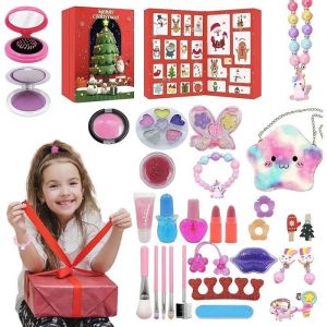Calendrier De LAvent Enfant Fille Maquillage Jouet Calendrier De LAvent De Noël Avec Lavable Maquillage Jouet Pour Enfant Cadeau