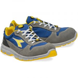 Diadora Chaussures de sécurité basses RUN II TEXT S1P SRC ESD Gris / Bleu Roi 41
