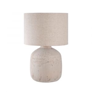 Lampe de table 30x46,5 cm en céramique beige