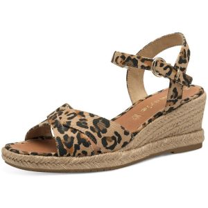Image de Tamaris Femme Damen 1-28367-42 Sandale cale, Léopard, 39 EU