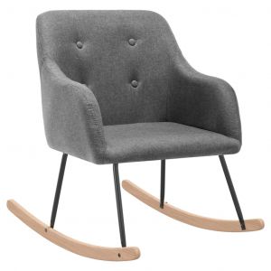 VidaXL Chaise &agrave; bascule Tissu Gris clair