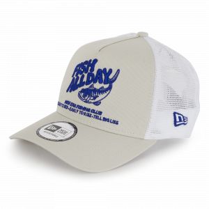 New era Casquette A-Frame Trucker Fishing Club sable - Réf. 60222541. Couleur : Beige, Blanc. Détails. - Couronne structurée
