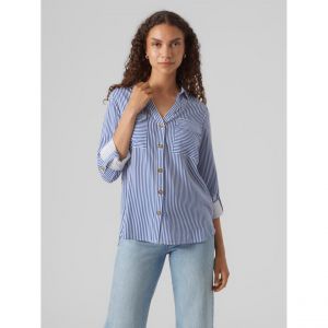 Image de Vero Moda Chemise à manches avec revers - Bleue