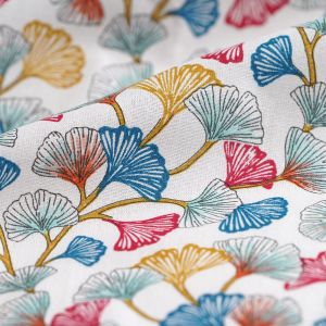Tissu fleurs Aphrodites vendu au mètre - Blaz000 Blanc