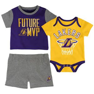 Ensemble tee-shirt,short et body coton bébé Los Angeles Lakers Putting Up Number