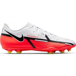 Nike Phantom GT2 Club FG/MG, Chaussure de Football Mixte, Blanc Brillant Crimson Volts, 42.5 EU