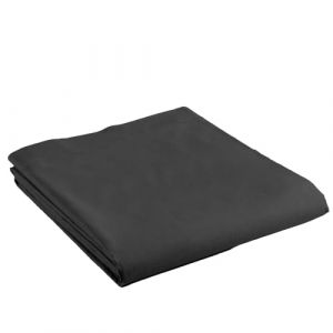 Douceur d'intérieur, Drap Plat (180 x 290 CM) Lina Noir, 100 % Coton