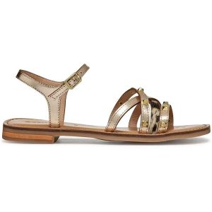 Geox Femme D MADDALUSIAC D Sandale à glissière, Lt Gold, 37 EU