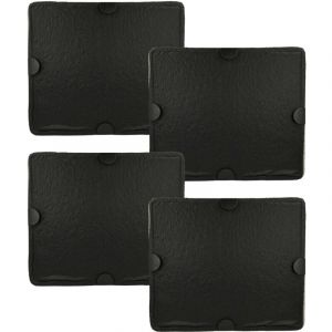 Vhbw 4x Filtres à charbon actif compatible avec Miele ALBA, Classic, DA 279, DA 270-4 U, CANTO, DA 269-4 hotte aspirante - 29 x 24,5 x 2 cm