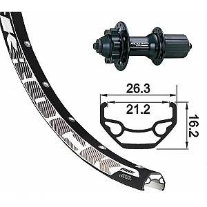 XLC Roue arrière 29" Axe 12 mm 32T Noir