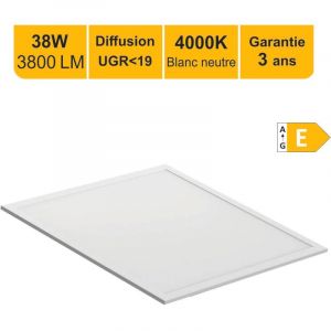 Lut&egrave;ce Dalle LED 38W 595x595mm UGR19 3800lm 4000K