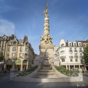 Ceanothe Tableau sur toile colonne victoire de Reims 65x65 cm