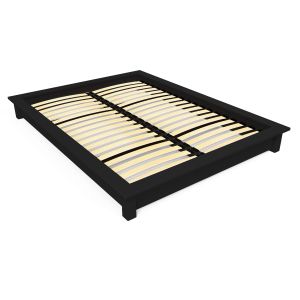 Abc Meubles - Lit futon Solido 140x190 en bois massif - Noir