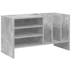 VidaXL Meuble &agrave; vinyles Gris b&eacute;ton 78,5 x 35 x 45 cm Bois d'ing&eacute;nierie