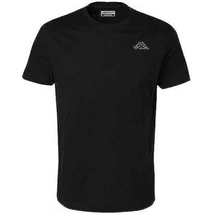 Kappa Cafers Slim Tee T-Shirt, Noir, M Homme