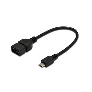 Assmann AK-300309-002-S - C&acirc;ble USB micro B M&acirc;le vers USB vers femelle (20 cm)