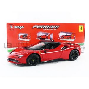Bburago Voiture Miniature de Collection 1-18 - FERRARI SF90 Stradale Hybrid - 2019 - Red / Black - 16015R