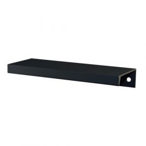 Cadap - Poignée tirette en aluminium P0333 - entraxe 128 mm - longueur 147 mm - finition noir mat - Noir mat
