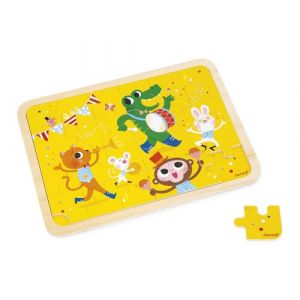 Janod Puzzle en Bois 24 Pièces Enfant Dès 4 Ans - Modèle Inclus + Jeu des 5 Erreurs sur Le Plateau - Développe la Concentration et l'Observation - Produit FSC - J07125