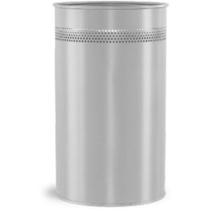 BRASQ Trashcan Metal Office/Home Use - Poubelle - Corbeille à papier - Rond - Poubelles - Argent 21 litres