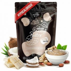 Nustino White Chocolate & Coconut 400g - Beurre de Cacahu&egrave;te en Poudre, All&eacute;g&eacute;