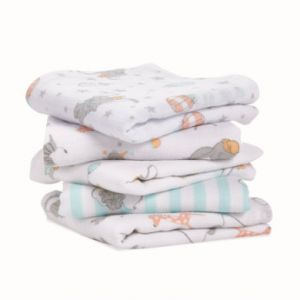 Aden + Anais Lot de 5 langes Musy 60x60 - Dumbo