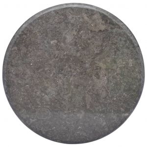 VidaXL Dessus de table Noir Ø60x2,5 cm Marbre