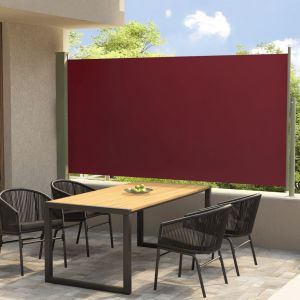 VidaXL Auvent latéral rétractable de patio 160x300 cm Rouge - Rouge