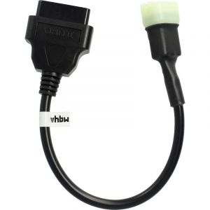 Vhbw Adaptateur 6 Pin vers OBD2 16 pin compatible avec KTM 690 Duke (depuis 2011), 690 Enduro, 690 SMC, 690 Supermoto, LC8 990 Motos - 20 cm