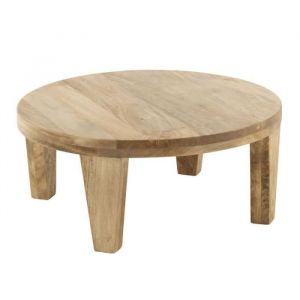 Table Basse en Bois Manguier 80cm Naturel