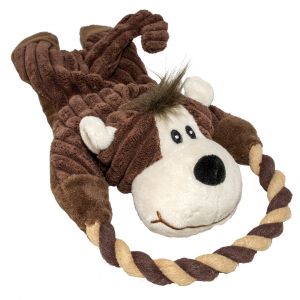 Jouet peluche pour chien en anneau Duvoplus Zoo Friends Tim Tigre