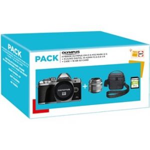 Olympus PACK E-M10 MKIII S + 14-42/3,5-5,6 II R + Sacoche + Carte SD 16go