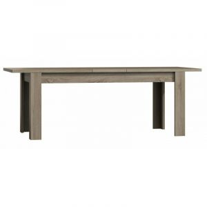 Image de Meublorama Table extensible pour salle à manger FARRA Dimensions 180cm avec rallonge 40cm Coloris Oak canyon, c ne clair