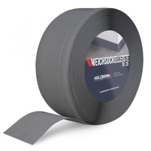 Holzbrink - Plinthe Souple de Couleur Graphite Plinthe Cassée pvc, 70x20 mm, 5 m - Gris