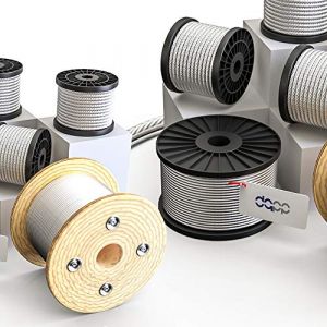 DQ-PP 10m c&acirc;ble acier inox 1mm cordage torons: 7x7