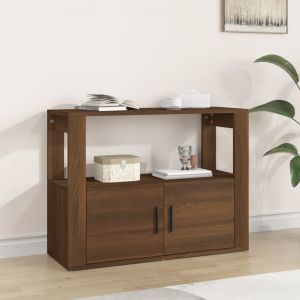 VidaXL Buffet Chêne marron 80x30x60 cm Bois d'ingénierie