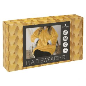 Plaid sweat Flan L XL ocre