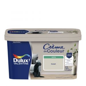 Image de Dulux Valentine Peinture Crème De Couleur satin galet 2 5L