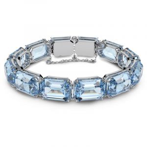 Swarovski Bracelet Millenia, Taille octogonale, Bleu, Métal rhodié Bleu