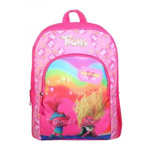 Sac à dos 37 cm avec poche les trolls rose