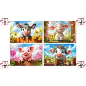 Castorland 4 puzzles : Animaux mignons