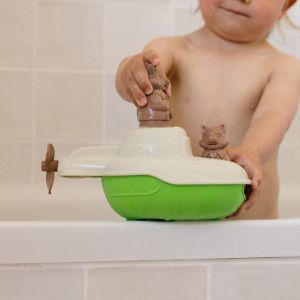 Le sous-marin de bain mr renard, made in france en matière recyclée, cream