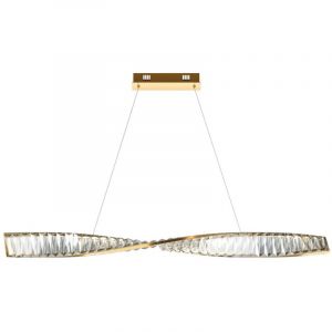 Suspension spirale horizontale en métal doré et verre 100cm Krone - Maytoni