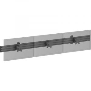 Kimex Support TV mural - menu board 3 &eacute;crans 32'' noir