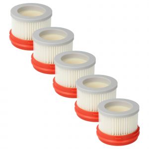 Vhbw Set de 5x filtres d'aspirateur compatible avec Dreame V9D, V9B, V9, V8 5.5/10.2 aspirateur &agrave; batterie - Filtre principal avec mousse int&eacute;rieure