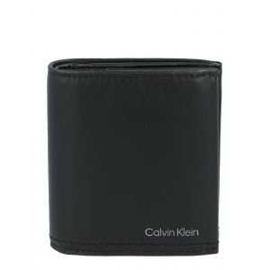Calvin Klein Portefeuille Duo Stitch Trifold Noir - Couleur Noir - Taille Taille unique