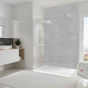 Schulte-ufer Panneau mural B&eacute;ton structur&eacute;, 150 x 255 cm, rev&ecirc;tement pour douche et salle de bain, D&eacute;coDesign D&Eacute;COR