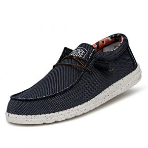 Dude Hey Wally SOX Stitch Bleu Multi Chaussures pour Hommes Baskets Lacets en Coton Respirant 42