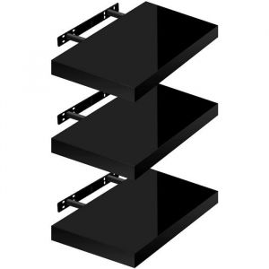 WOLTU 3 x Étagère Murale, Tablette Murale Panneau de Bois, Étagère Flottante, Étagère à Livres, 40x22,9x3,8cm, Nior RG9476sz-3